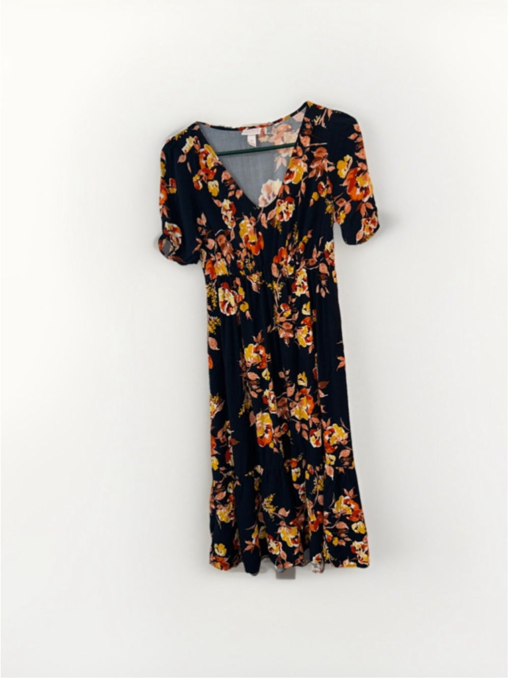 Isabel Maternity XS Navy Floral Summer Dress